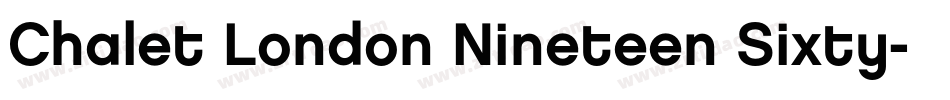 Chalet London Nineteen Sixty字体转换
